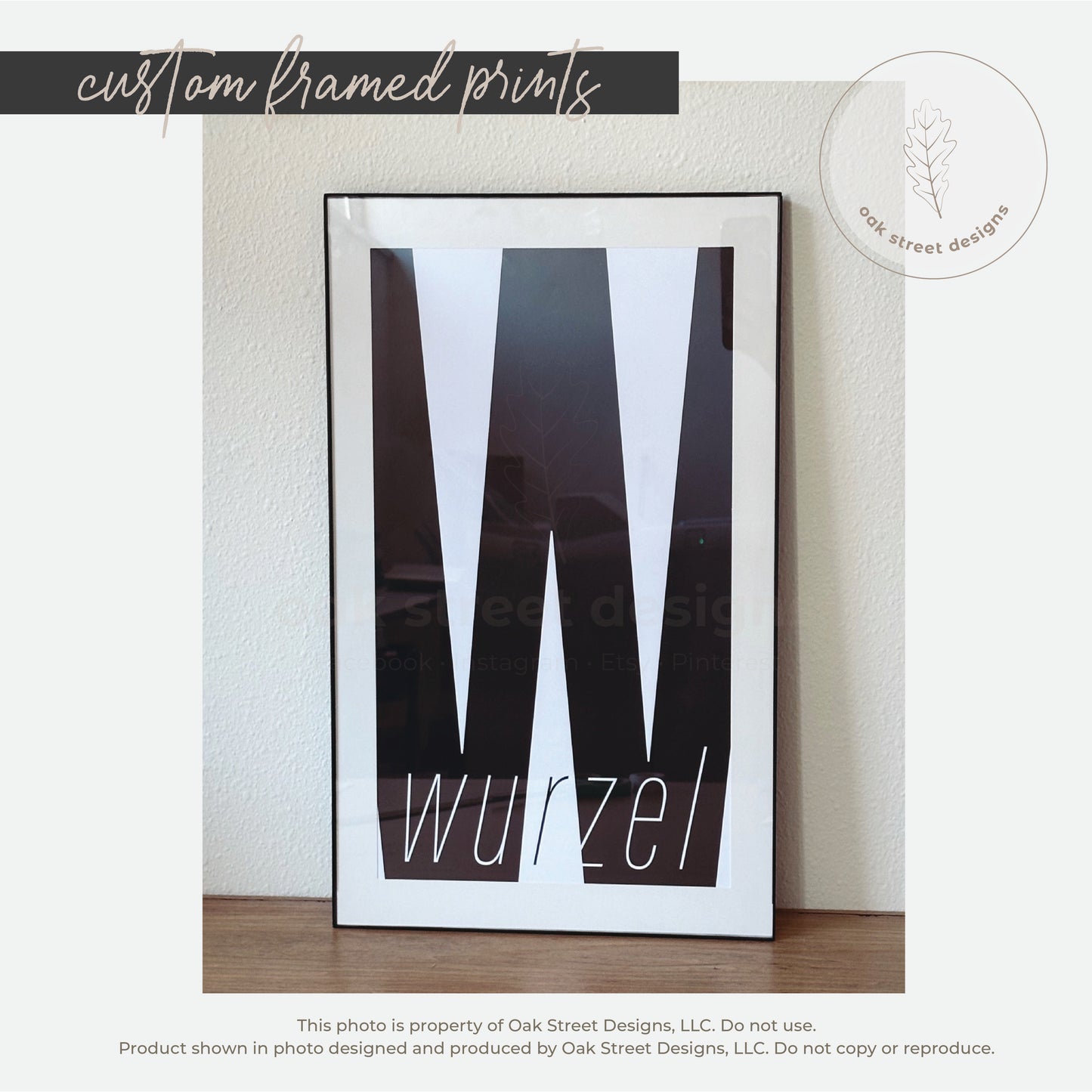 Framed Prints - Name & Initial