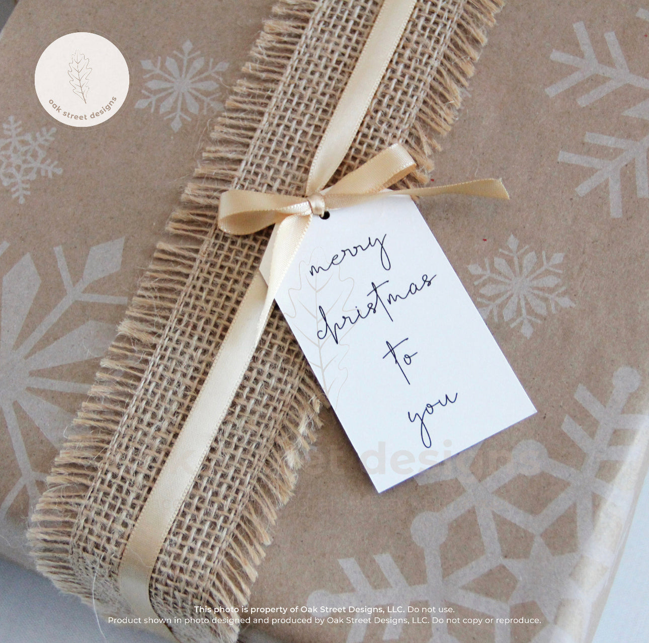 Christmas Tags White & Black