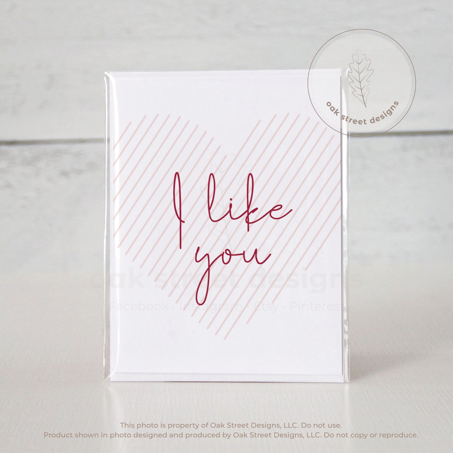 I Like You Heart Folded Card
