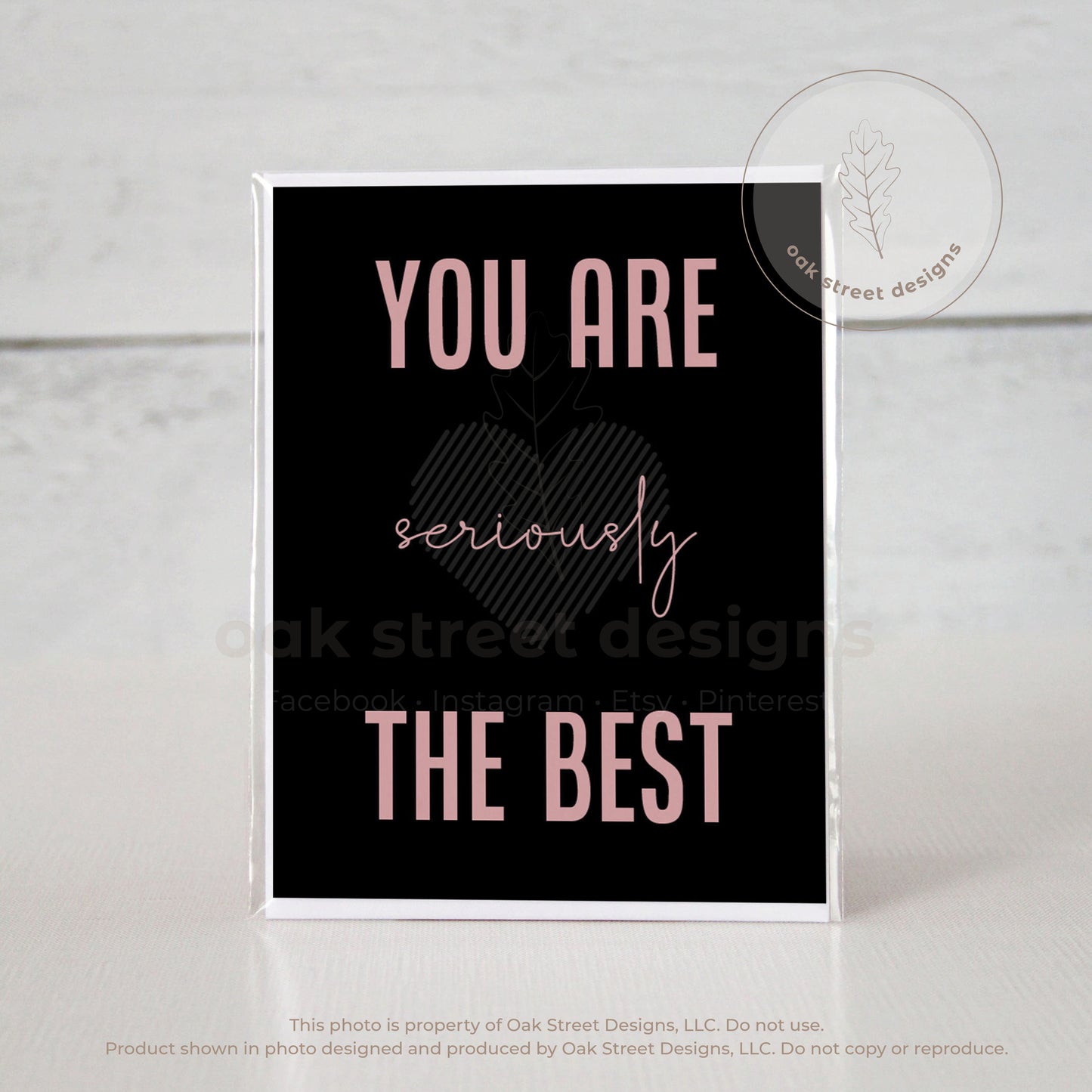 You Are Seriously The Best, Black Folded Card