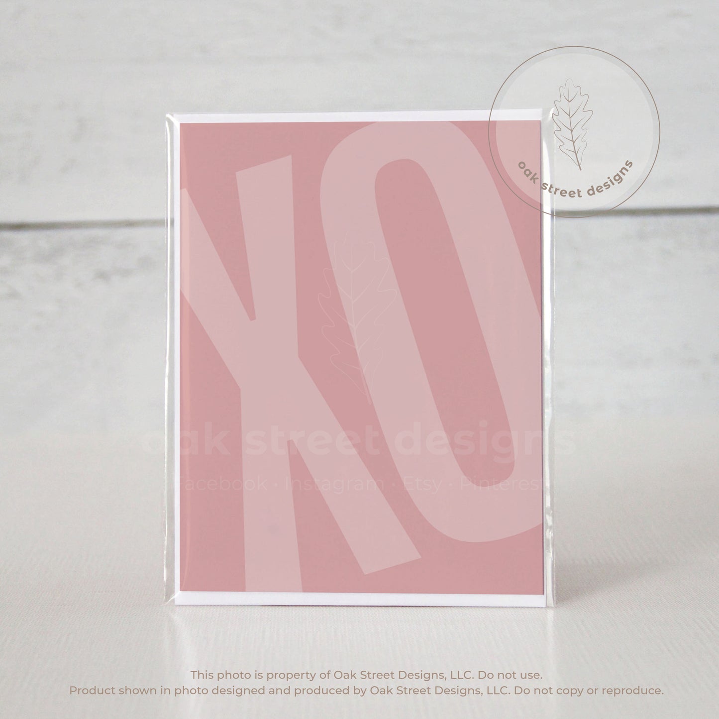 XO Blush Folded Card