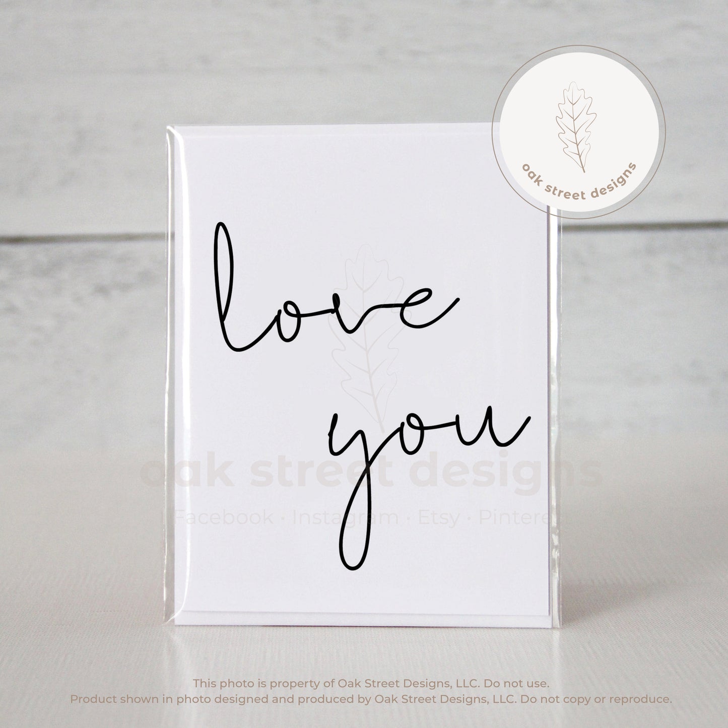 Love You Folded Card