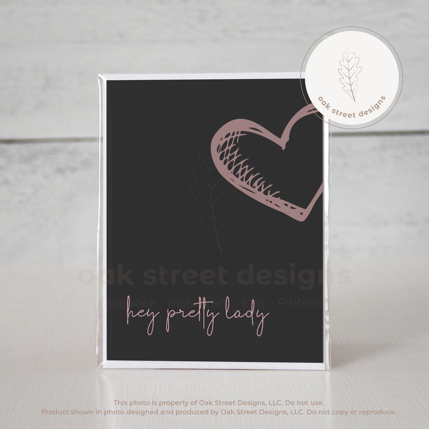 Hey Pretty Lady Folded Card