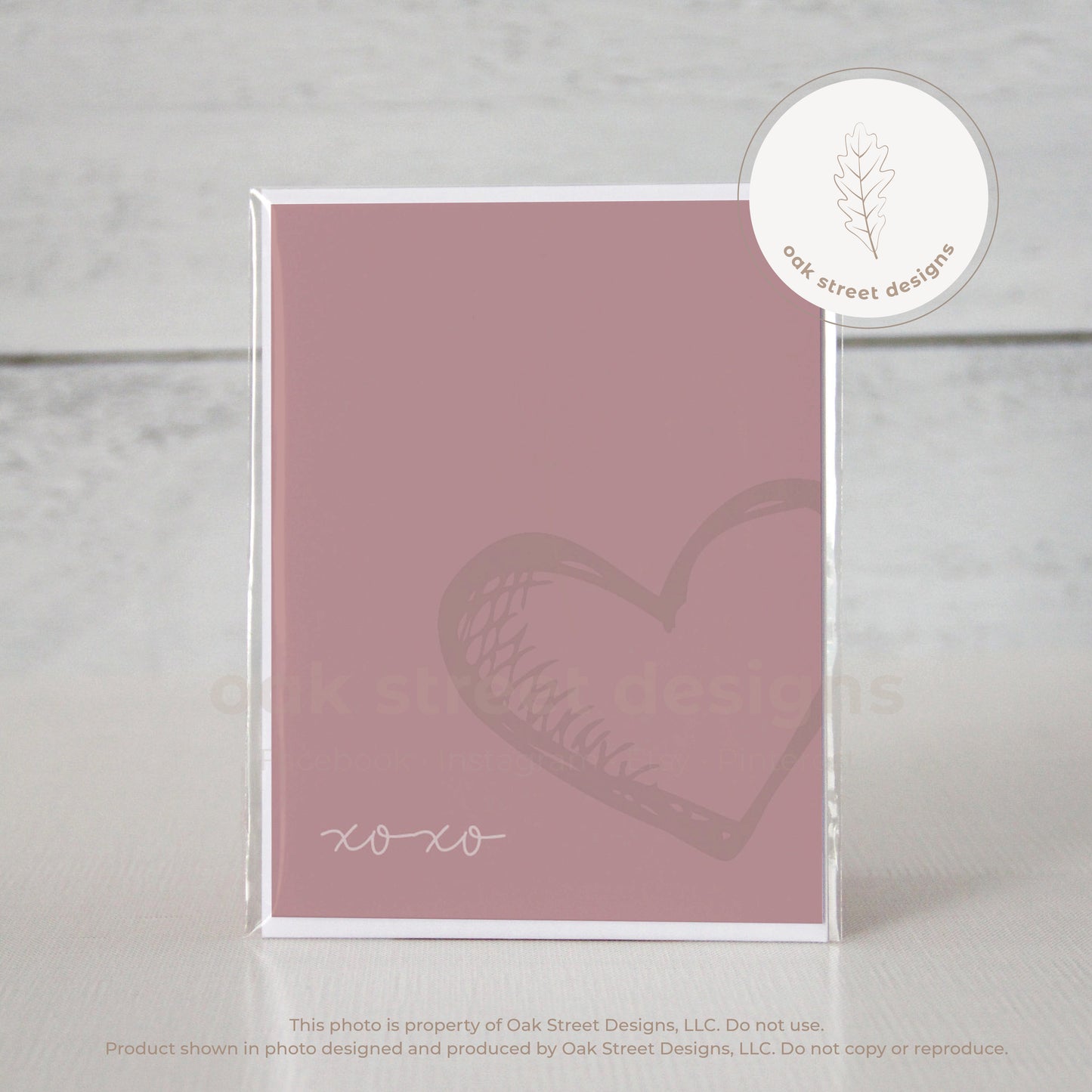 XOXO Folded Card