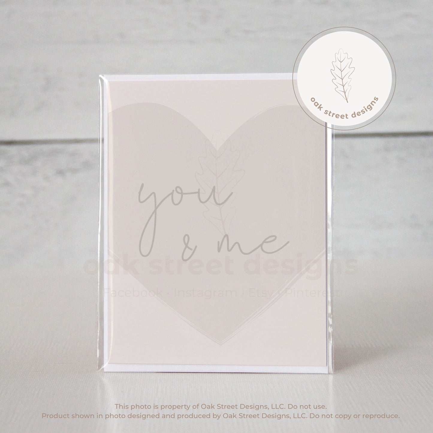 You & Me Heart Folded Card
