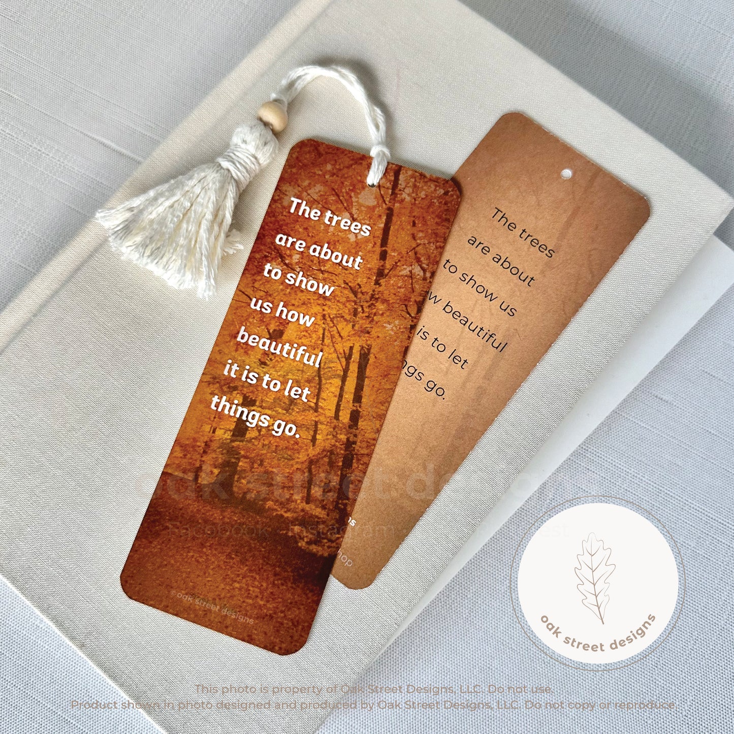 Bookmark - Fall Trees Let Things Go