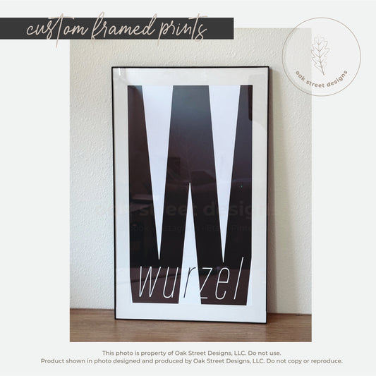 Framed Prints - Name & Initial