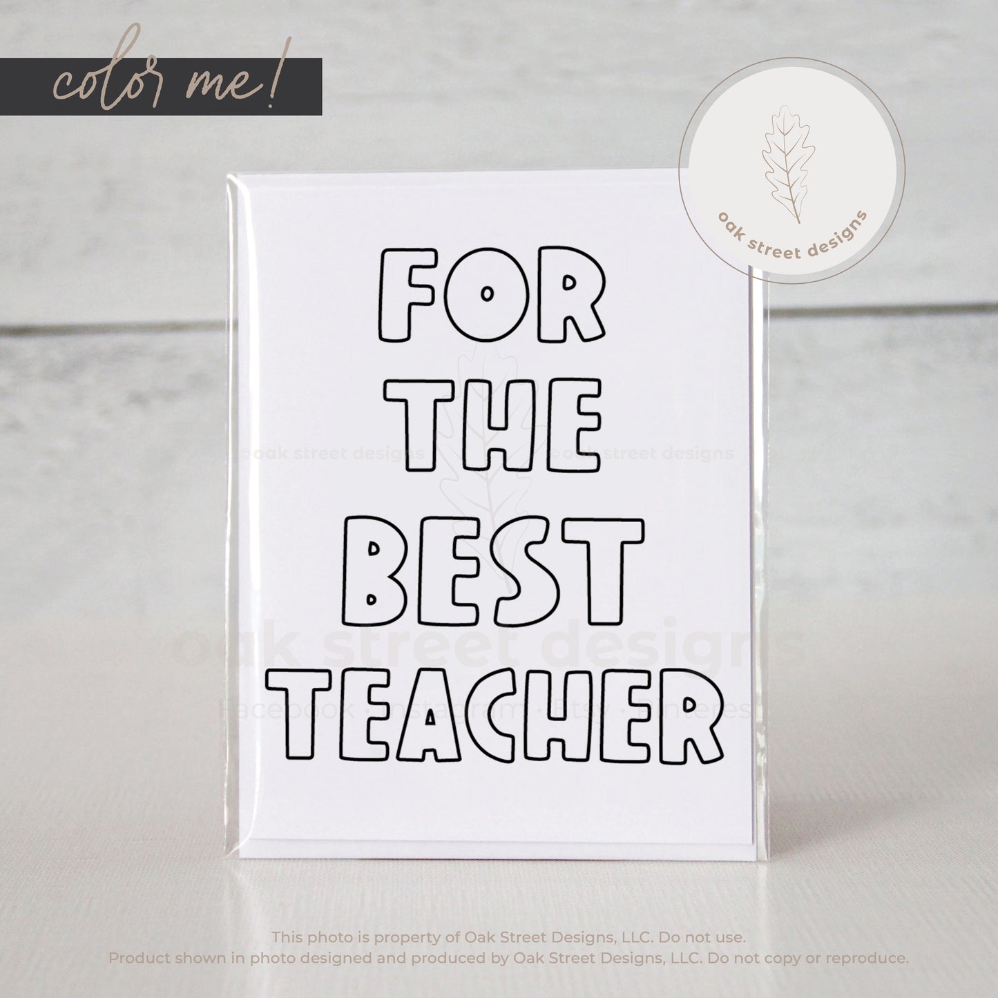 For the Best Teacher Greeting Card