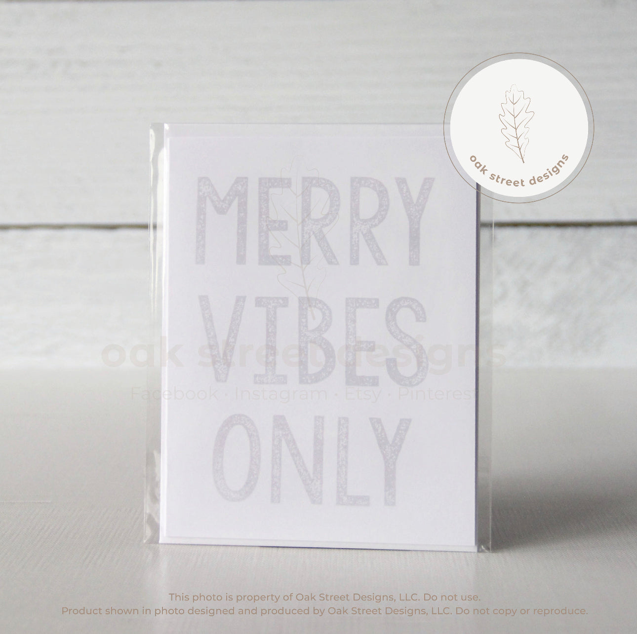 Merry Vibes Only Christmas Card