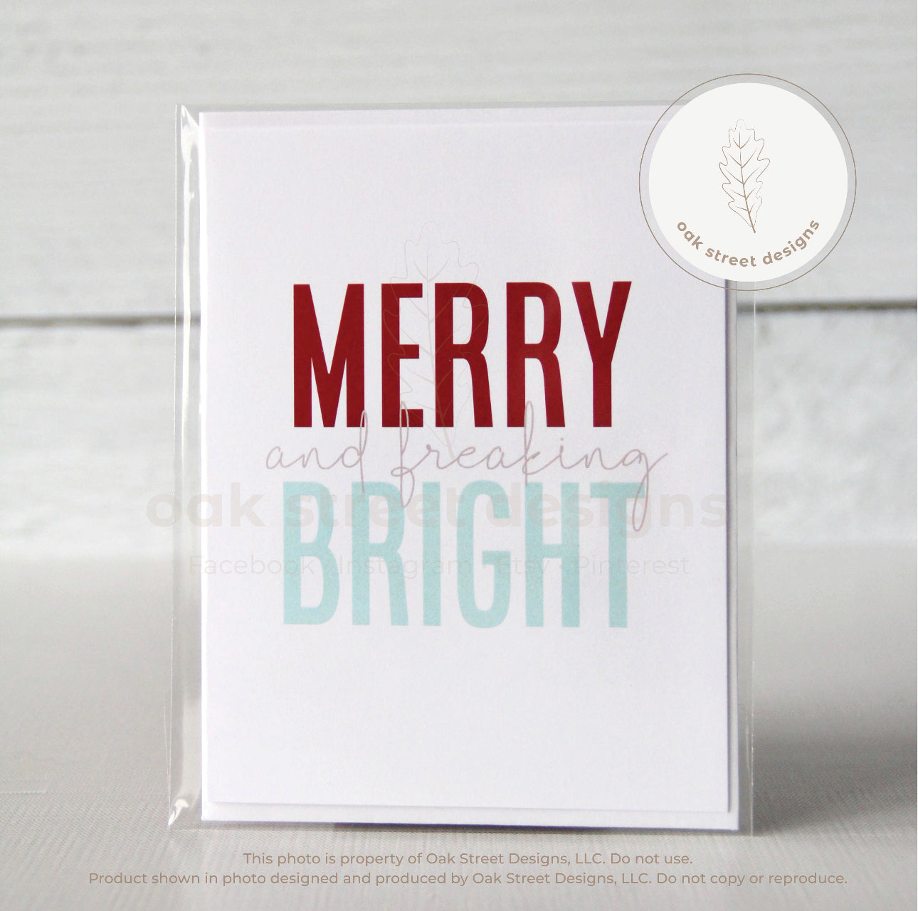 Merry and Freaking Bright Christmas Card