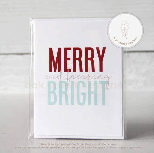 Merry and Freaking Bright Christmas Card