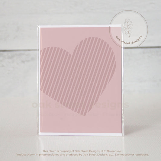 Big Pink Heart Folded Card