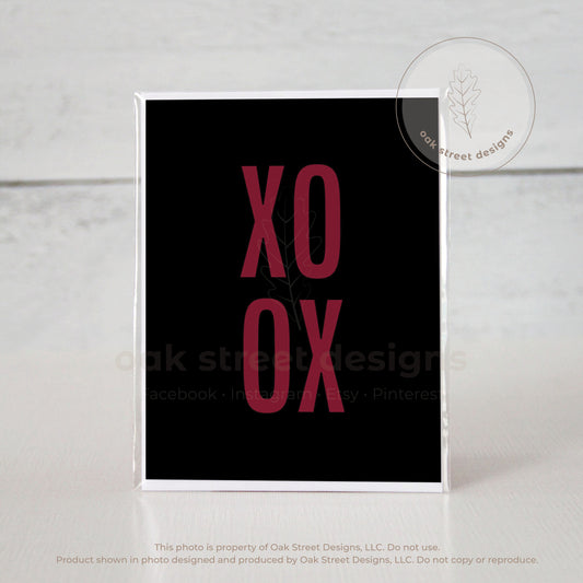 XO OX Folded Card