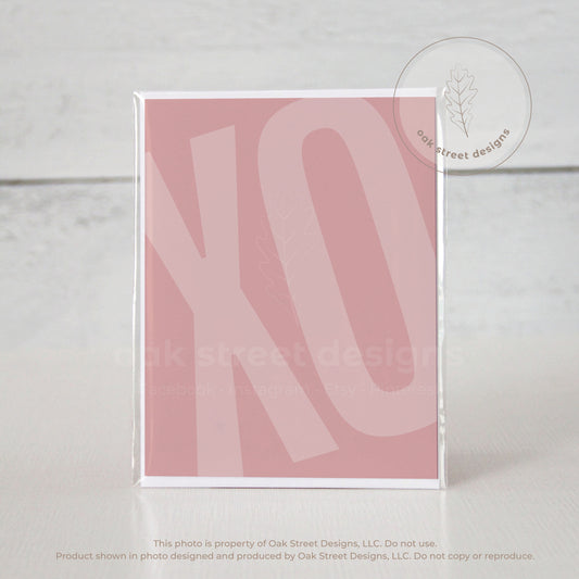 XO Blush Folded Card