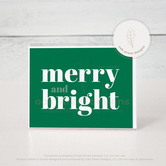 Merry and Bright Christmas Card