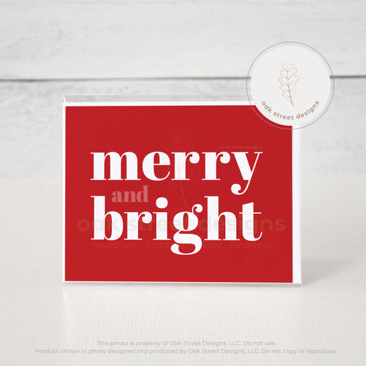 Merry and Bright Christmas Card