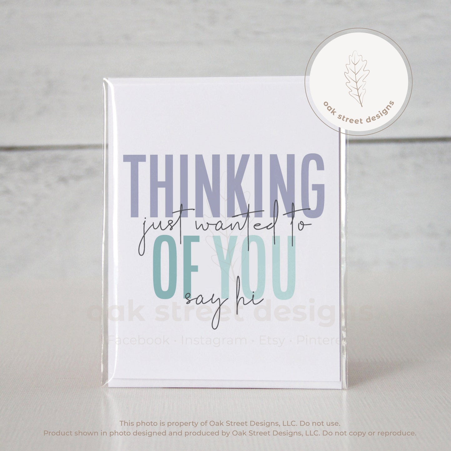 Thinking of You, Just Wanted To Say Hi Folded Card