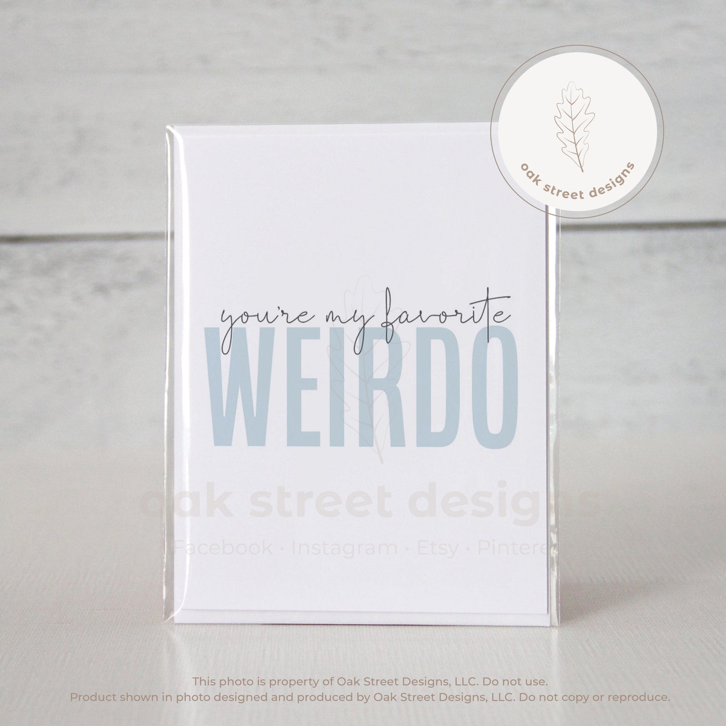 You're My Favorite Weirdo Folded Card