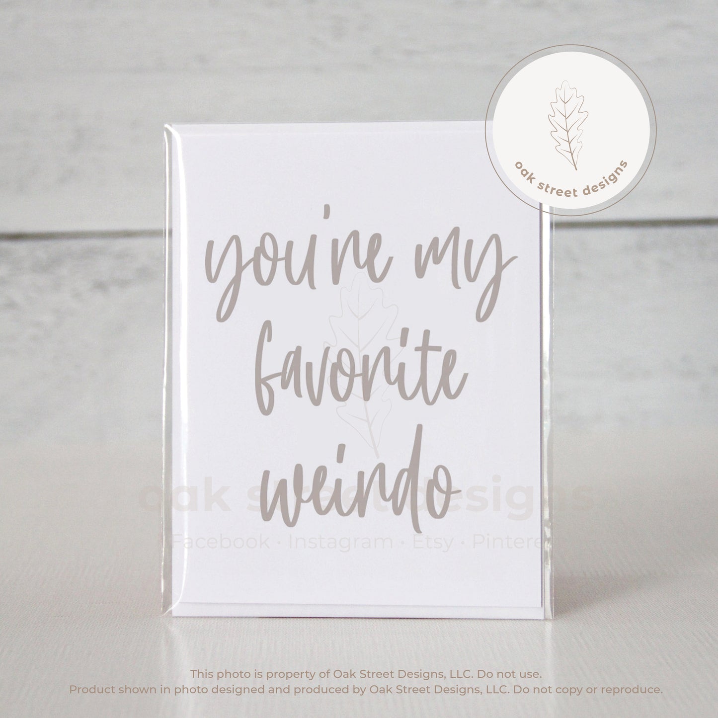 You're My Favorite Weirdo Folded Card