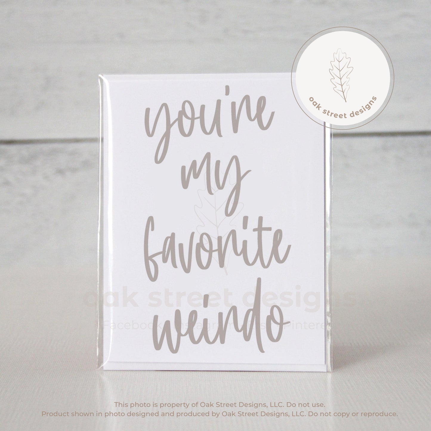 You're My Favorite Weirdo Folded Card