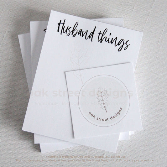 Husband Things Notepad