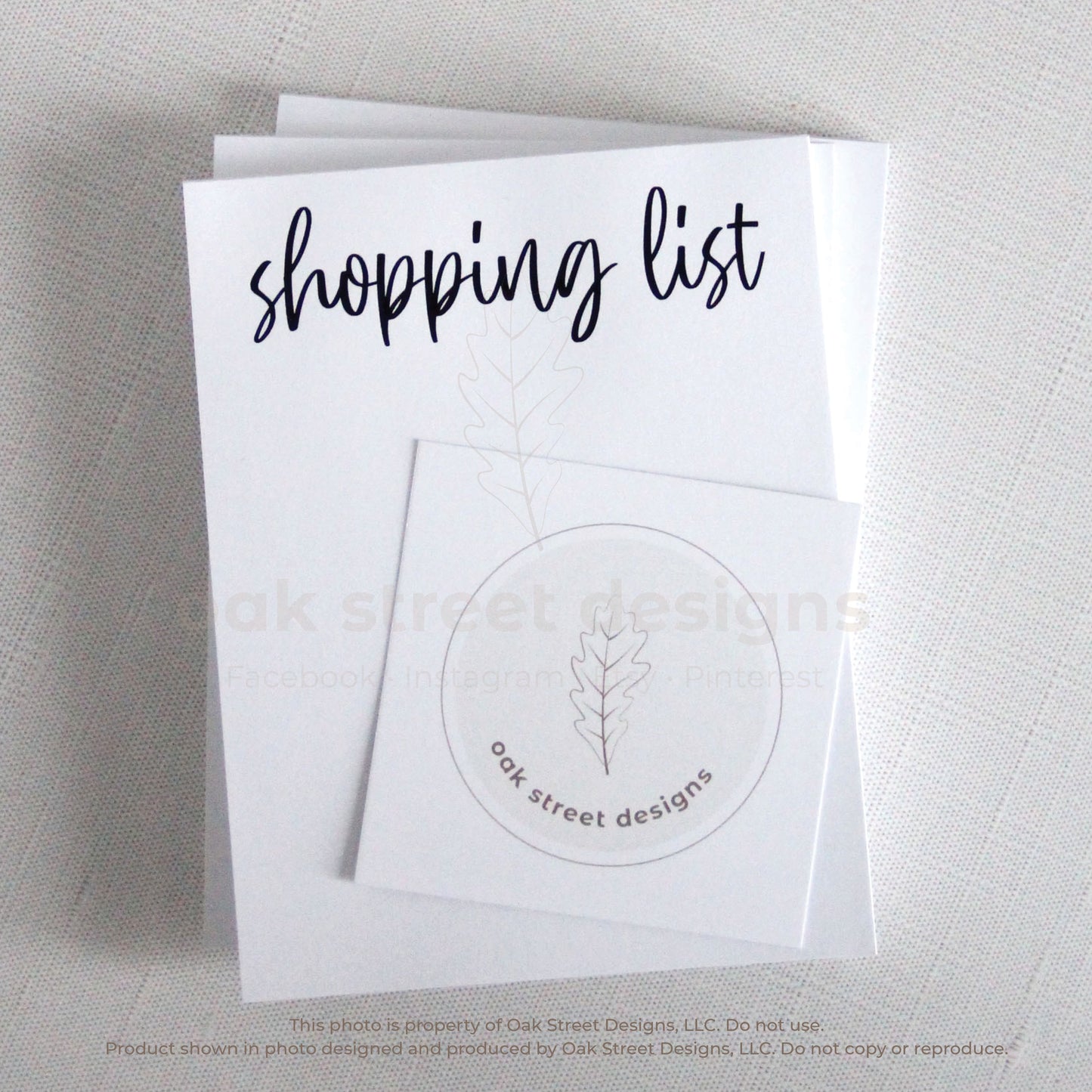 Shopping List Short Notepad