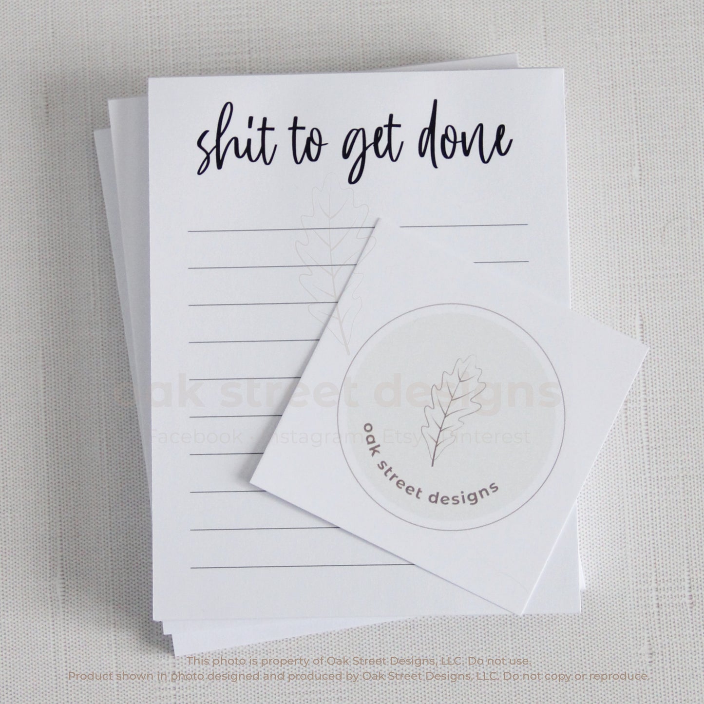 Shit To Get Done Short Notepad