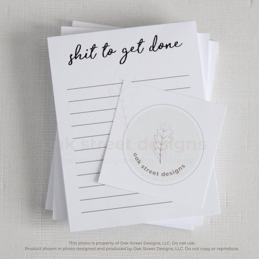 Shit To Get Done Short Notepad