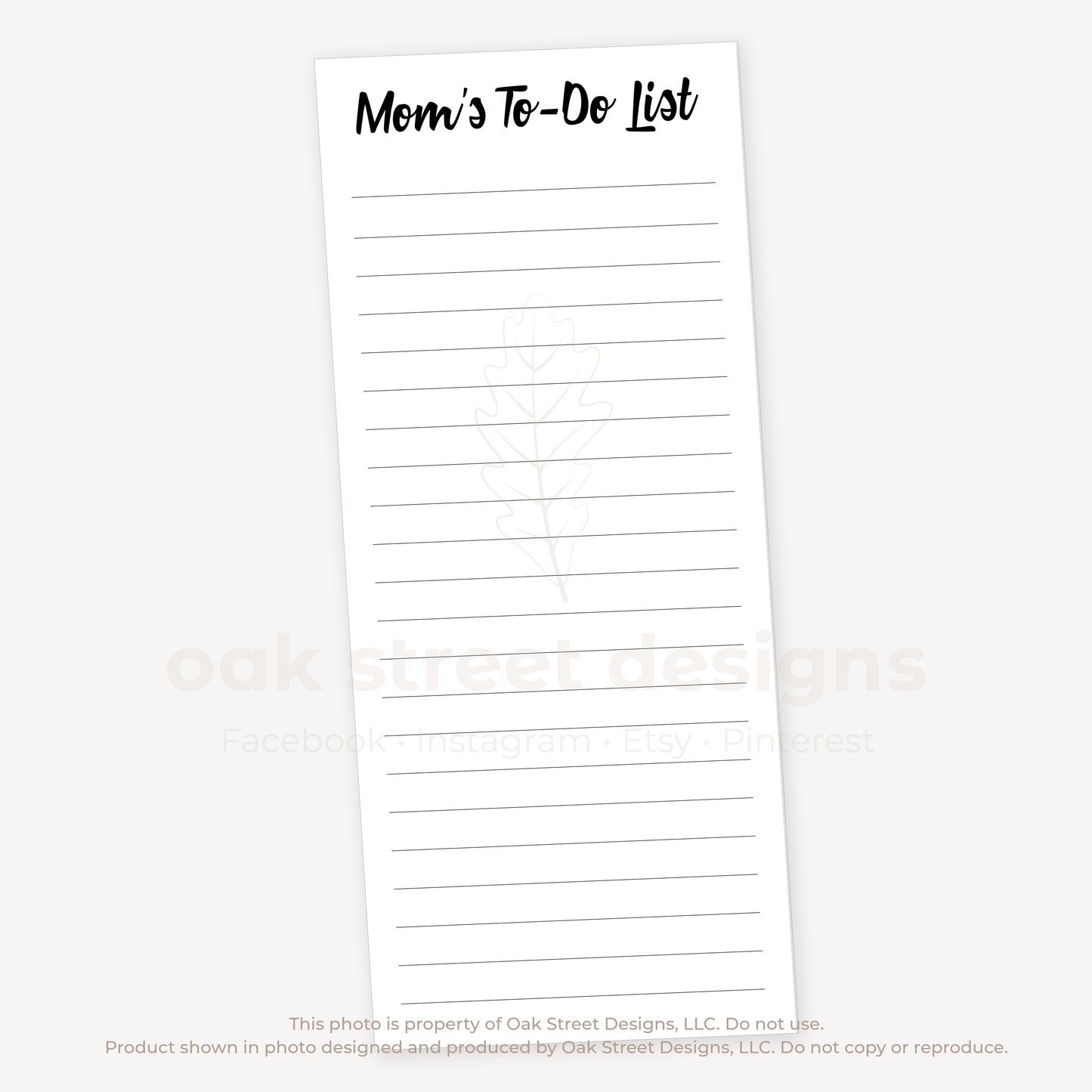 Mom's To-Do List Tall Notepad