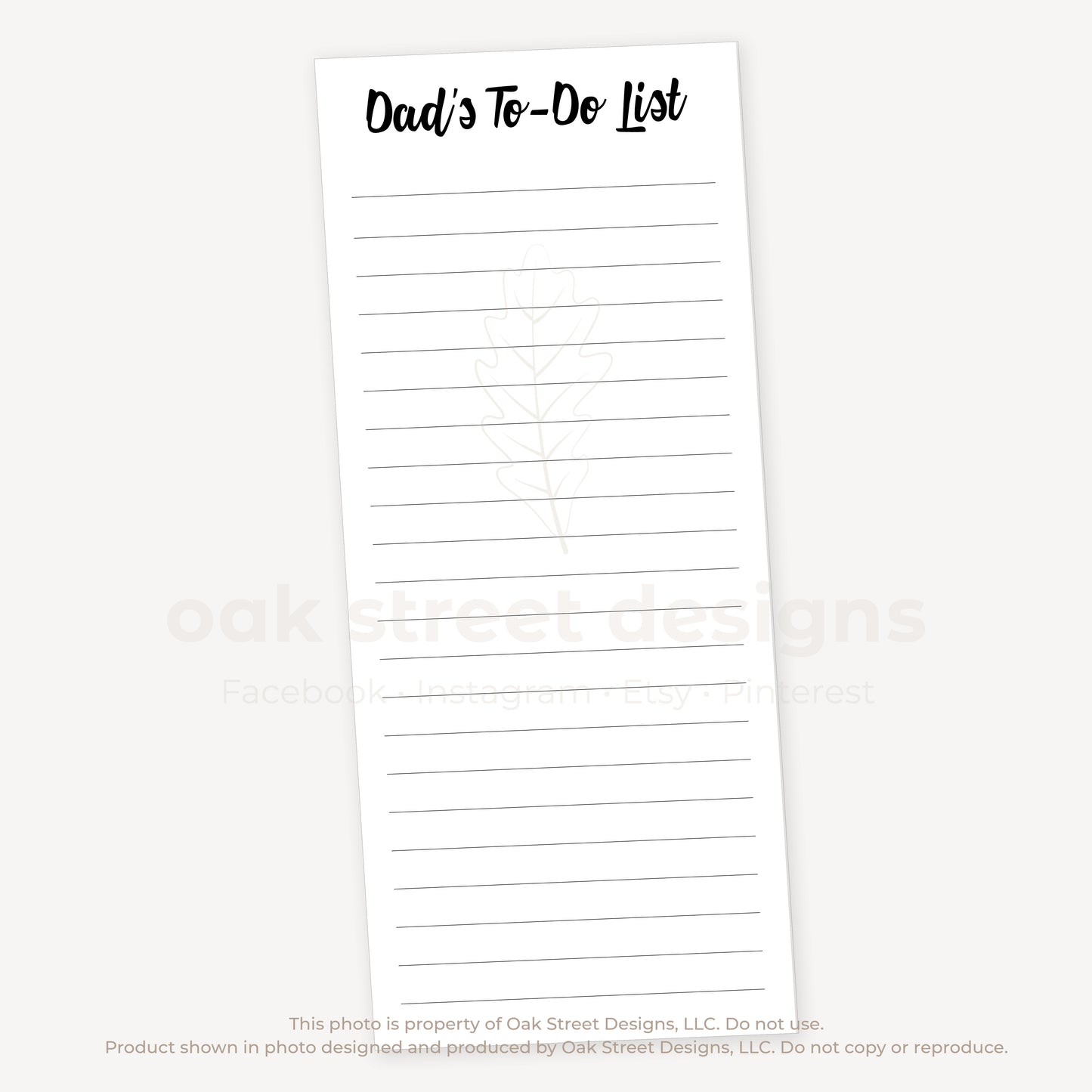 Dad's To Do List Tall Notepad