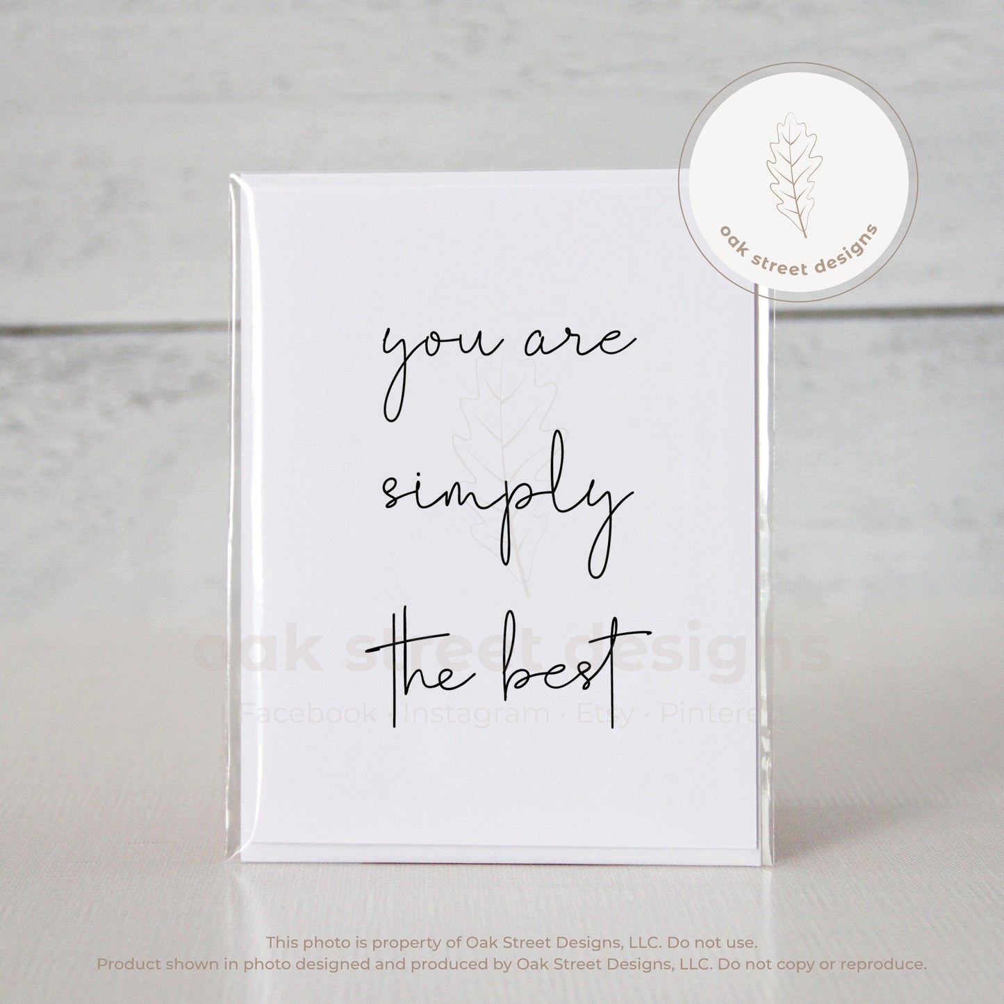 You Are Simply The Best Folded Card