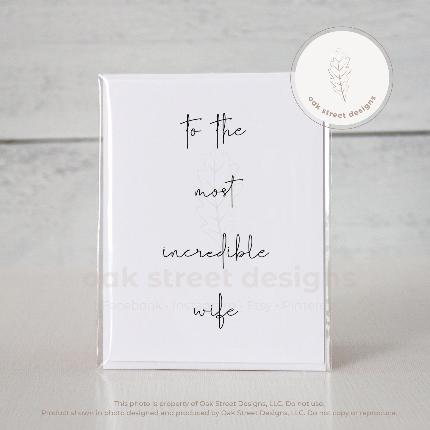 To the Most Incredible Wife Folded Card