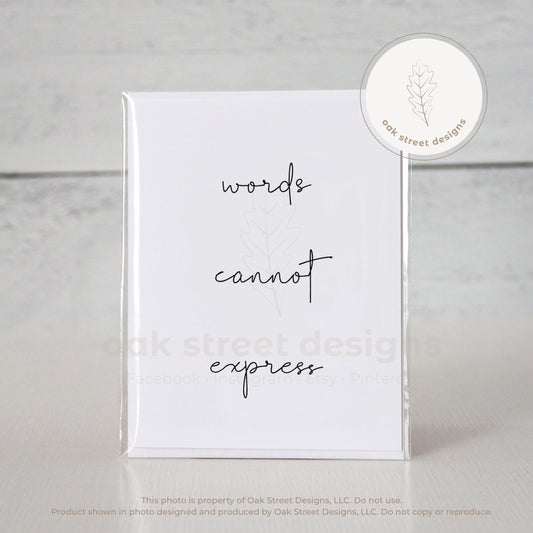 Words Cannot Express Folded Card