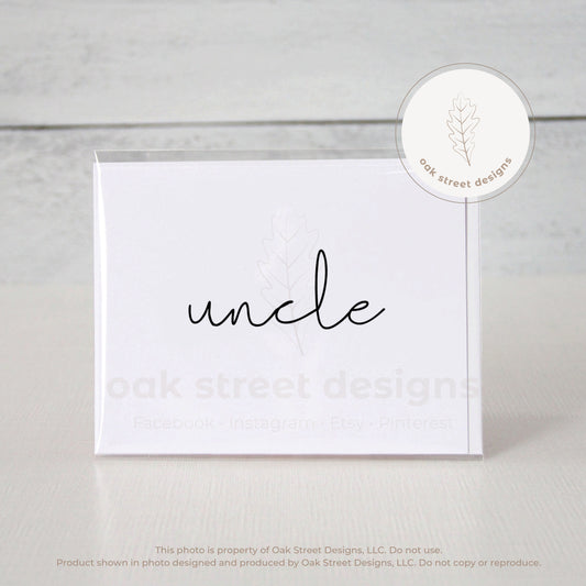 Uncle Folded Card