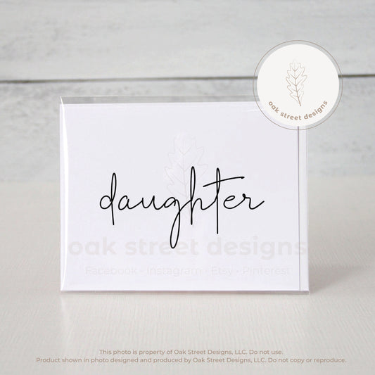 Daughter Folded Card