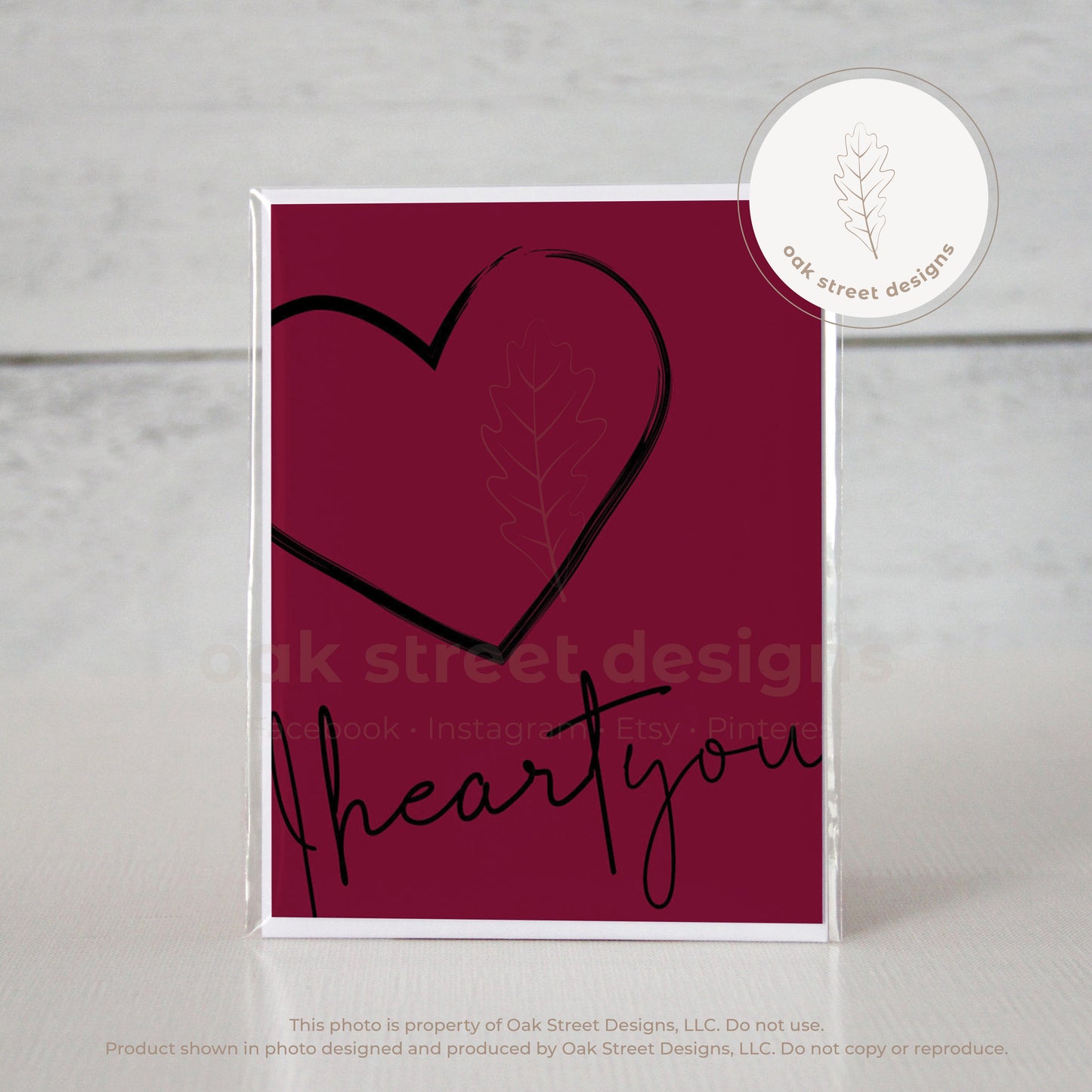 I Heart You Folded Card