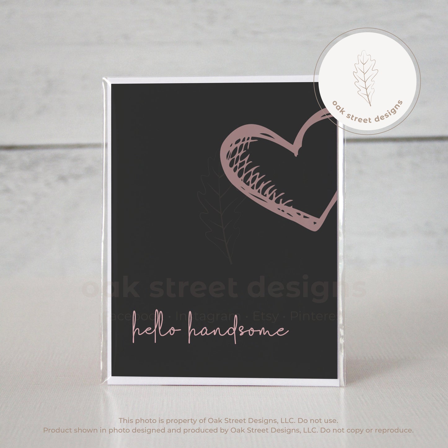 Hello Handsome Folded Card