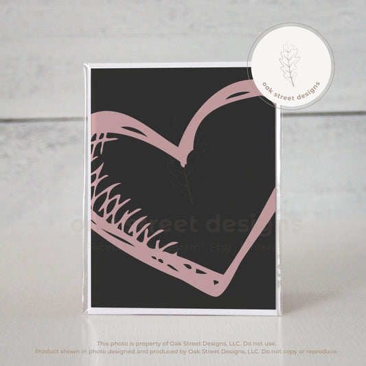 Notebook Heart Art Folded Card