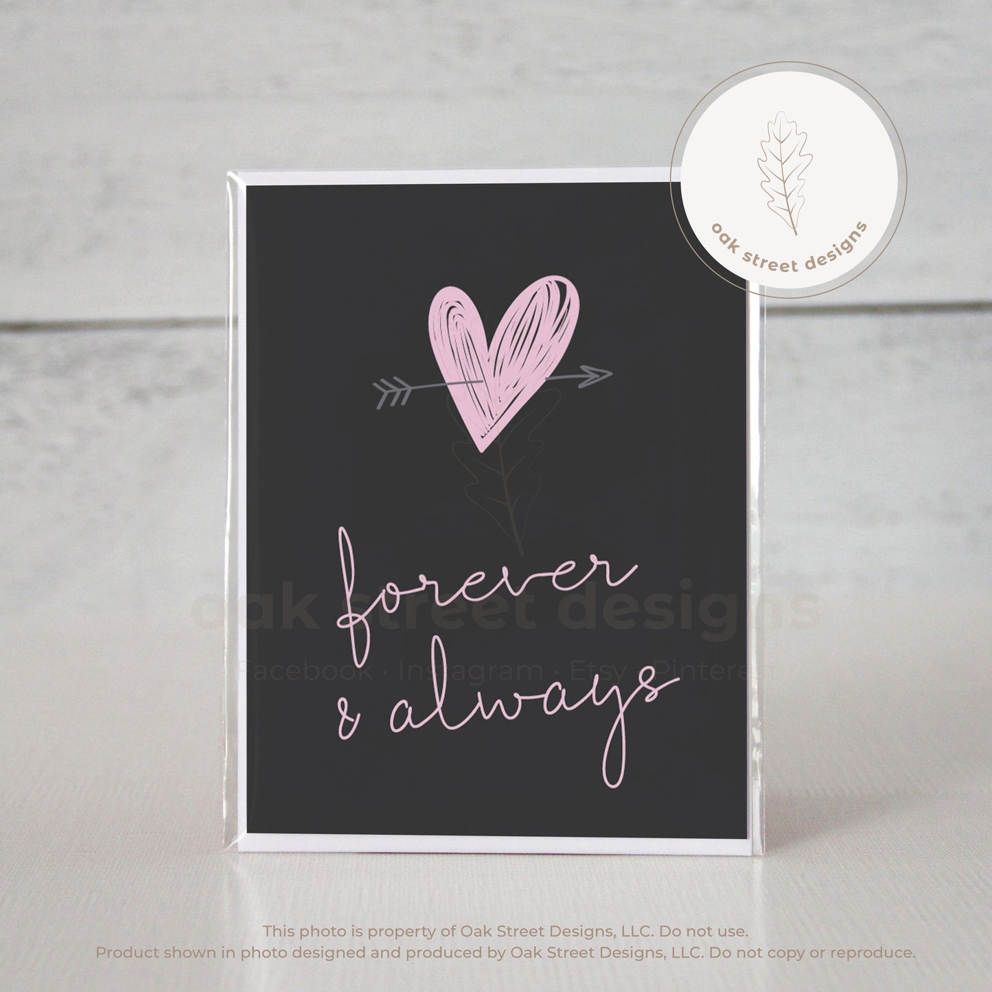 Forever & Always Heart Arrow Folded Card