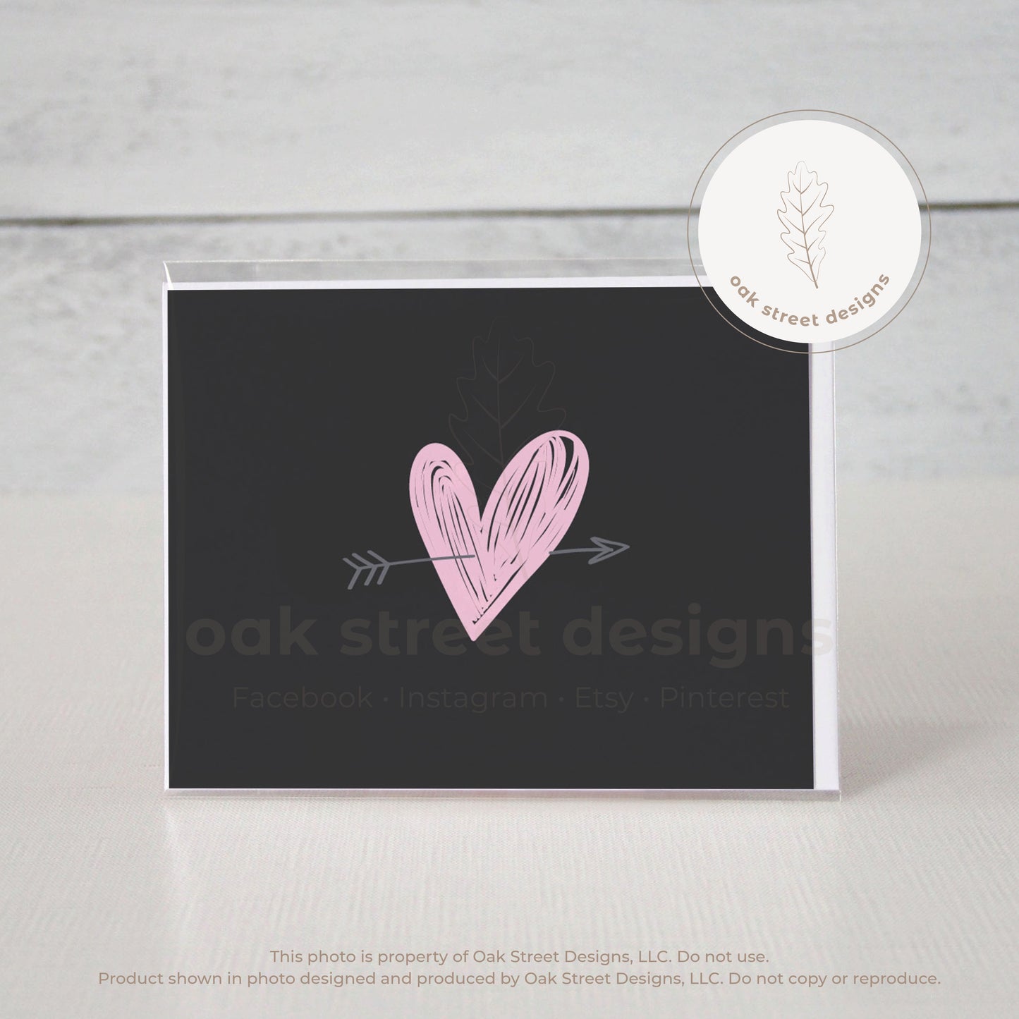 Heart & Arrow Folded Card