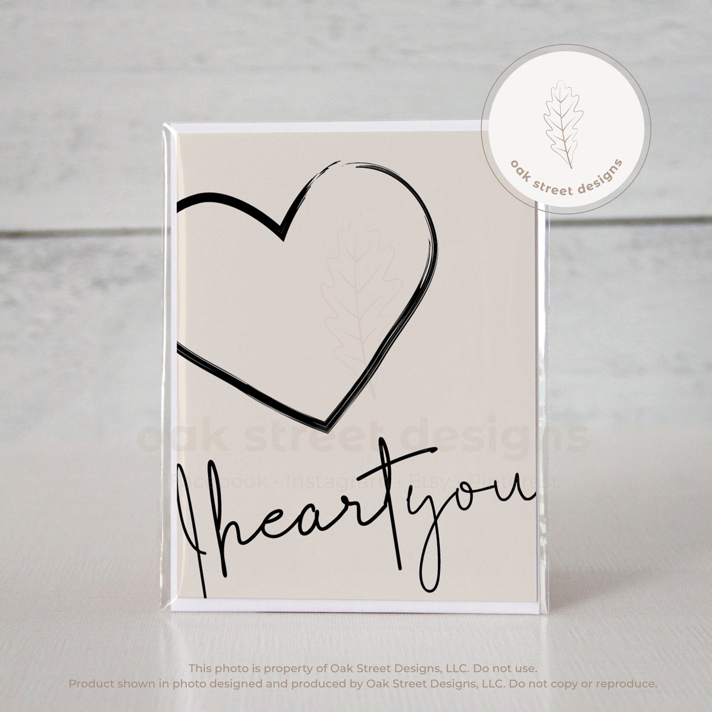 I Heart You Folded Card