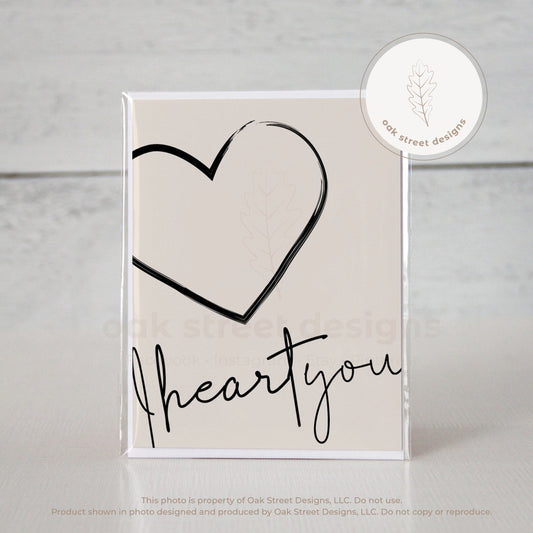 I Heart You Folded Card