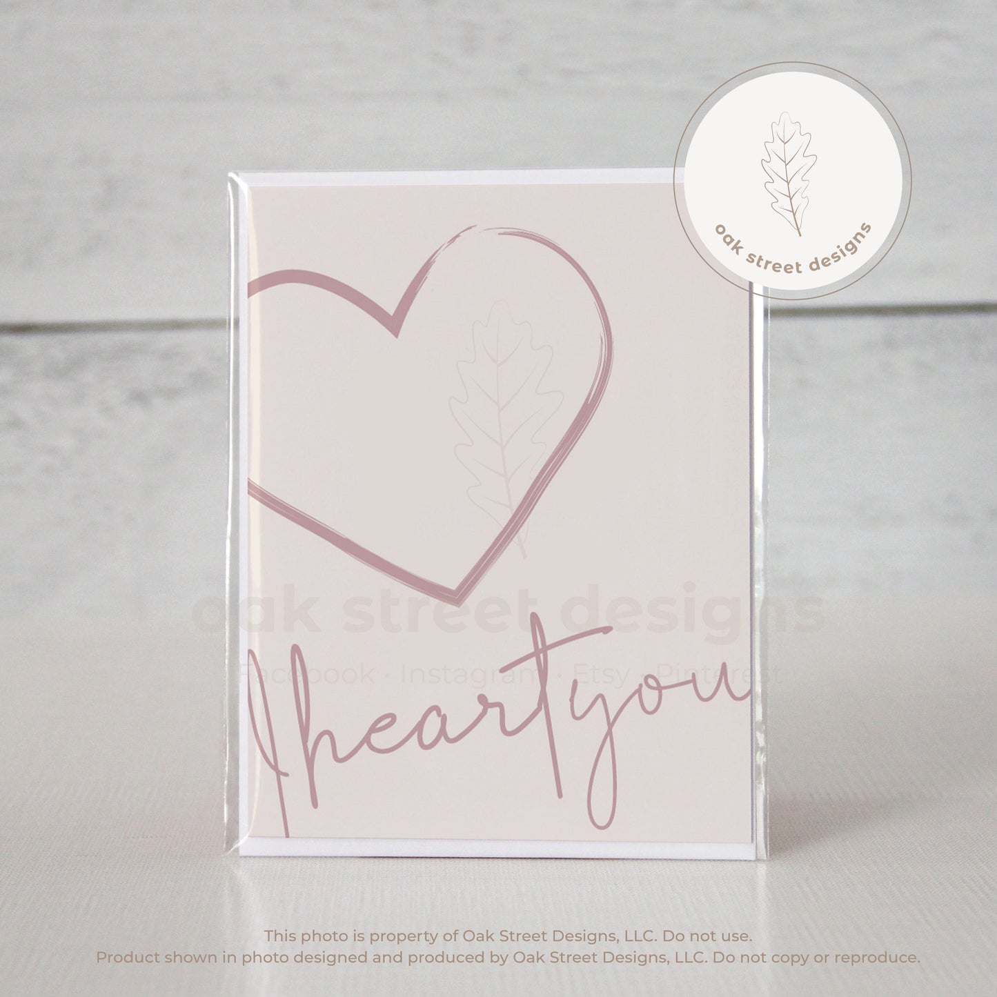 I Heart You Folded Card