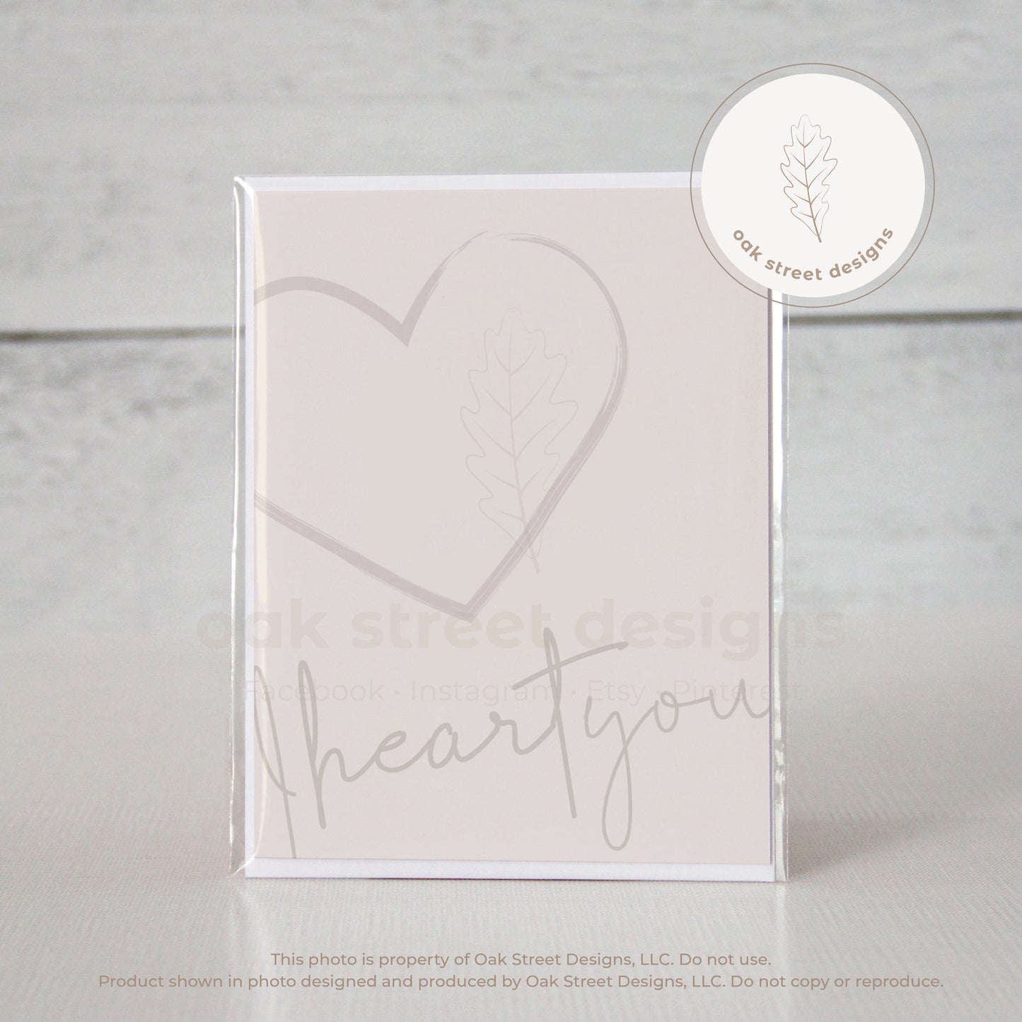 I Heart You Folded Card