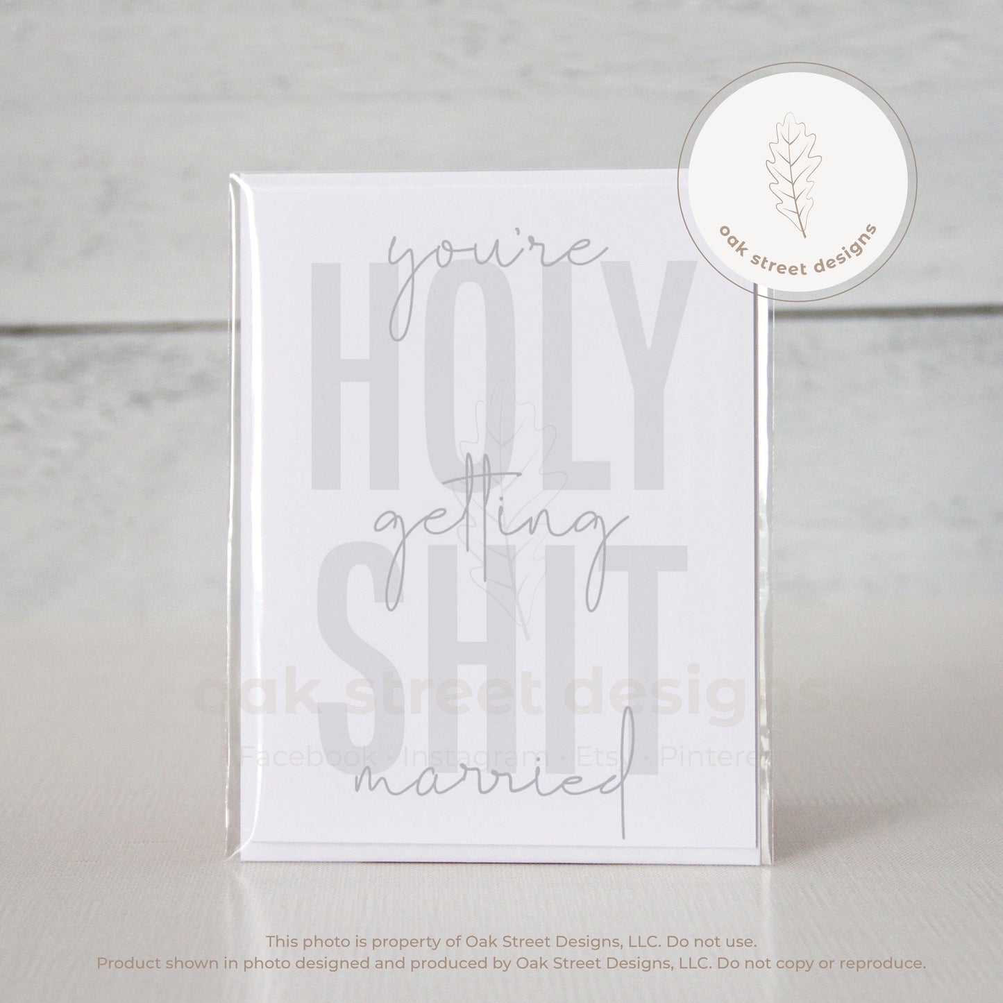 Holy Shit, You're Getting Married Folded Card