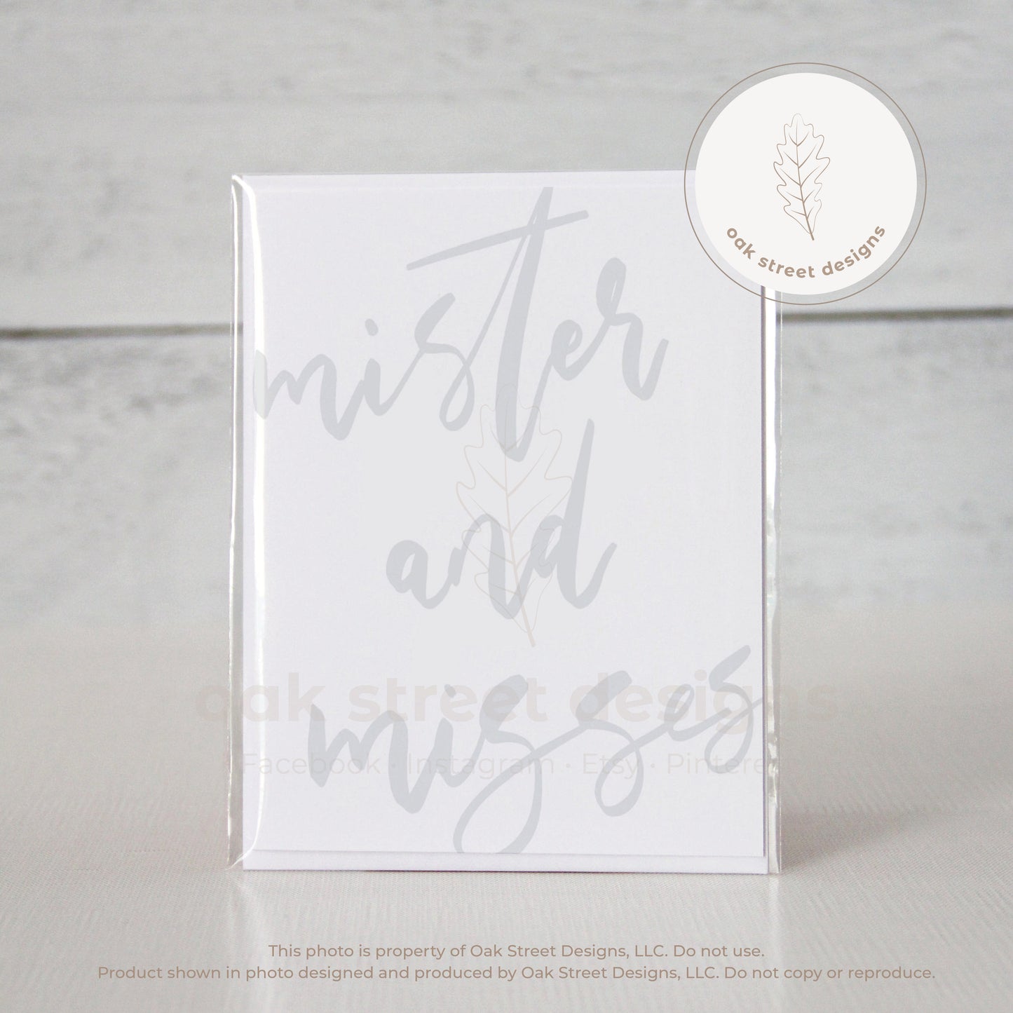 Mister and Misses Folded Card